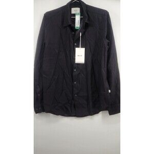 NN07 Men's Large Black Asher Garment Dyed Shirt NWT $190
